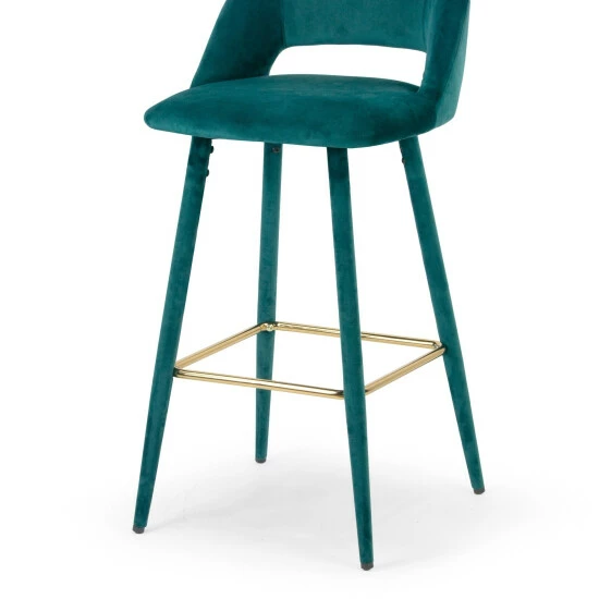 Brand new đ Silver Orchid Dempster Teal Velvet Barstool (Set Of 2) đ 9 Brand new đ Silver Orchid Dempster Teal Velvet Barstool (Set Of 2) đ - Image 7