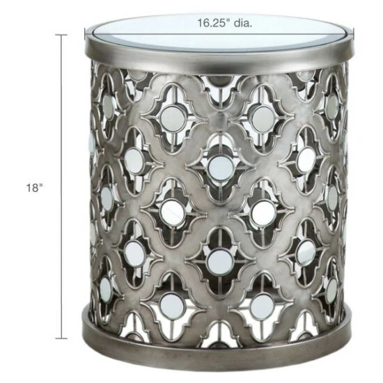 Discount â¤ď¸ Silver Orchid Olivia Silver Quatrefoil Mirror Accent Table đ - Image 3