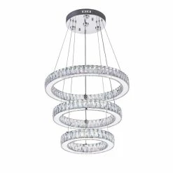 Deals ⭐ Silver Orchid Agnew LED Crystal Drum Chandelier With Chrome Finish 🥰