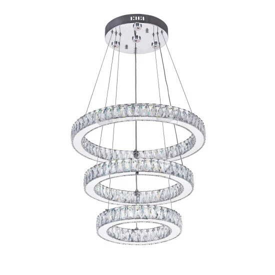 Deals ⭐ Silver Orchid Agnew LED Crystal Drum Chandelier With Chrome Finish 🥰