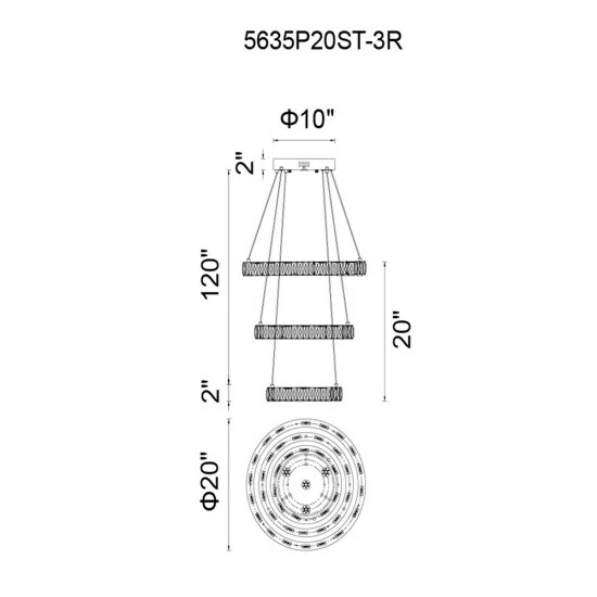 Deals ⭐ Silver Orchid Agnew LED Crystal Drum Chandelier With Chrome Finish 🥰 - Image 2