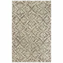 Deals ❤️ Silver Orchid Brincken Hand-tufted Brown/ Ivory Area Rug 🔔