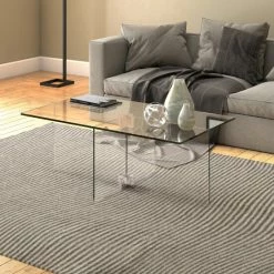 Cheap 👍 Silver Orchid Carlisle Glass Coffee Table Clear ⌛