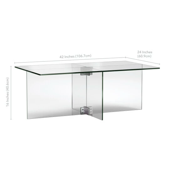 Cheap ๐ Silver Orchid Carlisle Glass Coffee Table Clear โ 9 Cheap ๐ Silver Orchid Carlisle Glass Coffee Table Clear โ - Image 7