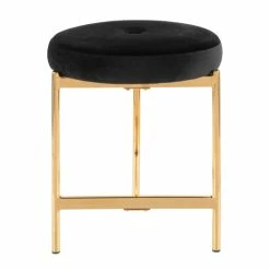 Buy 👍 Silver Orchid Bellamy Vanity Stool With Velvet Seat Black/chrome ✔️ -Silver Orchid Shop unnamed file 213