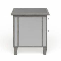 Buy 👍 Silver Orchid Talmadge Mirrored End Table With Drawer And Cabinet Antique Silver/mirrored Glass ✔️ -Silver Orchid Shop unnamed file 2136