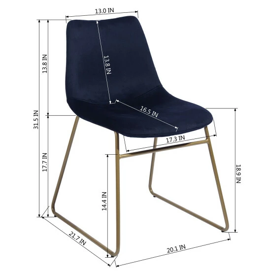 Outlet โ Silver Orchid Calhoun 5-Piece Dining Set Dark Blue ๐งจ 9 Outlet โ Silver Orchid Calhoun 5-Piece Dining Set Dark Blue ๐งจ - Image 7