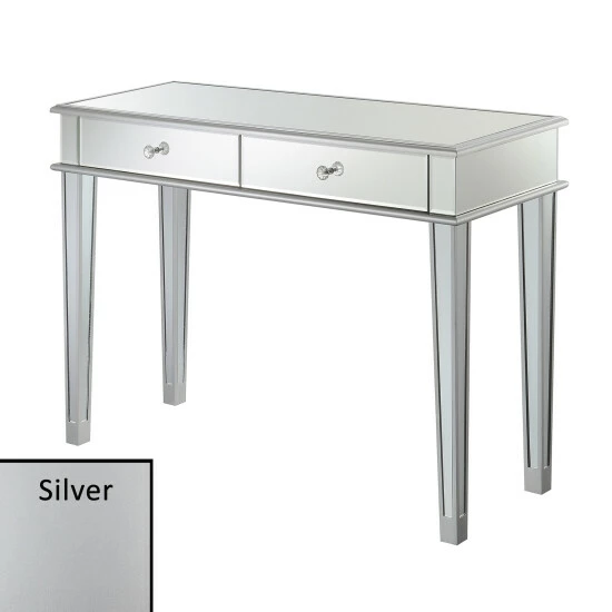 Cheap ✨ Silver Orchid Bertram Deluxe 2 Drawer Mirrored Desk/Console Table ⭐ - Image 4