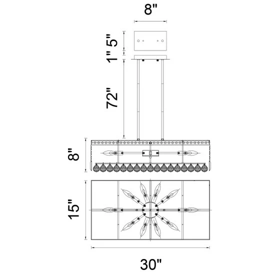 Wholesale đ Silver Orchid Evans 10-light Chrome Chandelier đ - Image 2
