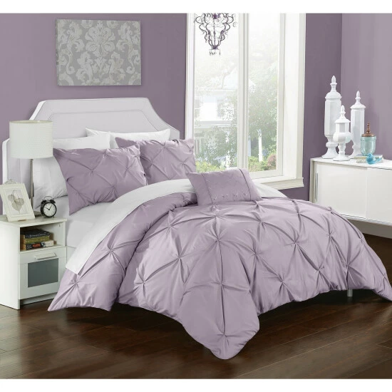 Outlet 𼰠Silver Orchid Niven 4-piece Lavender Duvet Cover Set â 4 Outlet 𼰠Silver Orchid Niven 4-piece Lavender Duvet Cover Set â - Image 2
