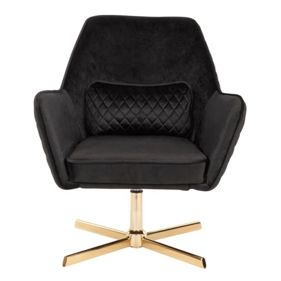 Cheap đ„ Silver Orchid Alba Goldtone Metal And Velvet Swivel Lounge Chair Cream đ„