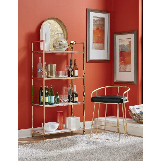 Deals 🥰 Silver Orchid Arbuckle Glossy White Bookshelf ❤️ - Image 5