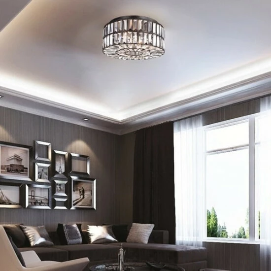 Hot Sale 𤊠Silver Orchid Taylor Crystal Glass Prism Flush Mount Chandelier đ - Image 8