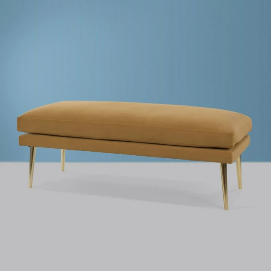 Best Pirce ๐ Silver Orchid Ellis Glam Velvet Entryway Bench Ultramarine Green - Velvet ๐ฅฐ - Image 2