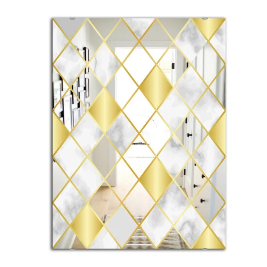 Deals ๐ Silver Orchid Allen Printed Mid-century Mirror โ๏ธ - Image 2