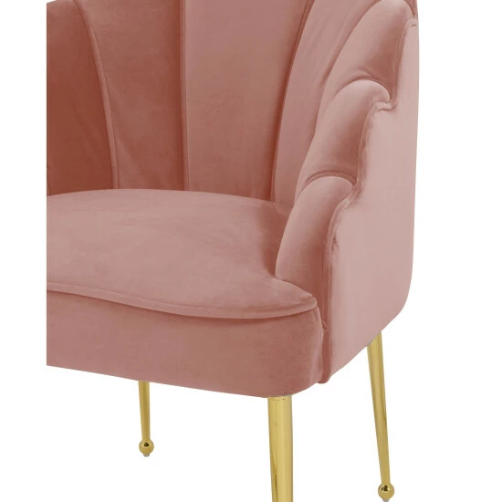 New ✨ Silver Orchid Zelenka Petite Blush Velvet Chair 🧨 - Image 5