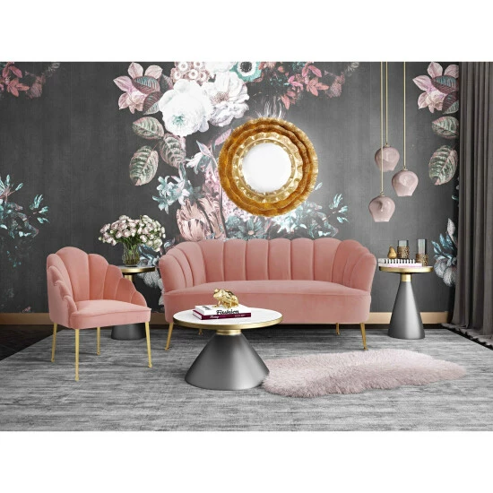 New ✨ Silver Orchid Zelenka Petite Blush Velvet Chair 🧨 - Image 7