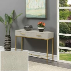 Flash Sale 👏 Silver Orchid Console Table Gray/gold ⭐