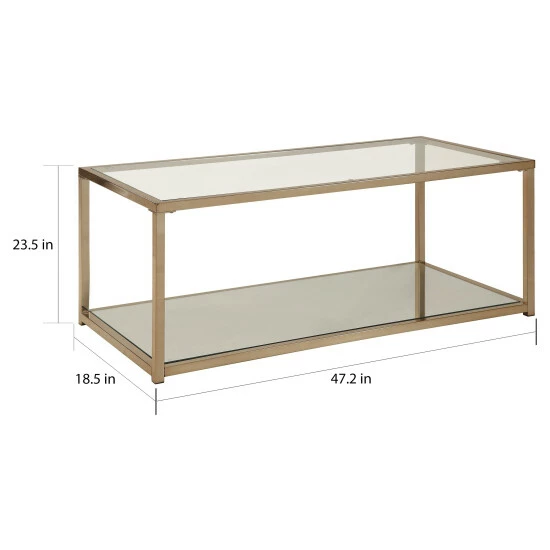 Deals ๐ Silver Orchid Hartau Modern Chocolate Chrome Finish Coffee Table ๐คฉ - Image 5