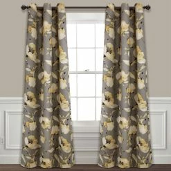 Coupon 💯 Silver Orchid Lane Blackout Window Curtain Panel Pair Yellow & Gray 😍