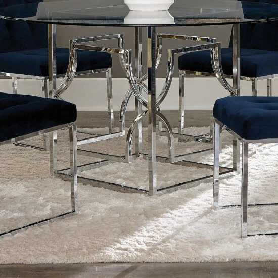 Buy ๐ Silver Orchid Becquer Square Dining Table Base Brass ๐