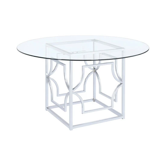 Buy ๐ Silver Orchid Becquer Square Dining Table Base Brass ๐ - Image 3