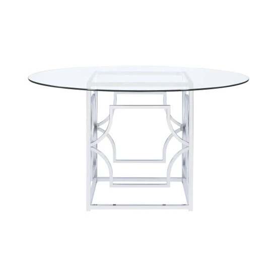 Buy ๐ Silver Orchid Becquer Square Dining Table Base Brass ๐ - Image 4
