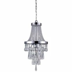 Best deal 😉 Silver Orchid Kersten Chrome 3-light Beaded Crystal Chandelier 🎉