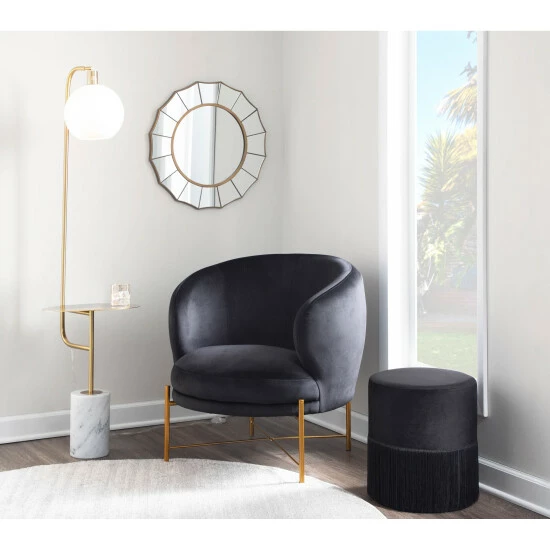 Best reviews of ⭐ Silver Orchid Gruning Contemporary Velvet Ottoman Powder Blue ✨ - Image 6