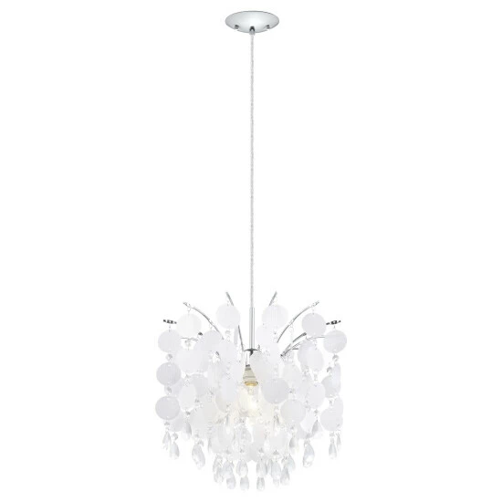 New ๐ฅฐ Eglo Silver Orchid Pickford Chrome 1-light 100-watt Chandelier โ 4 New ๐ฅฐ Eglo Silver Orchid Pickford Chrome 1-light 100-watt Chandelier โ - Image 2