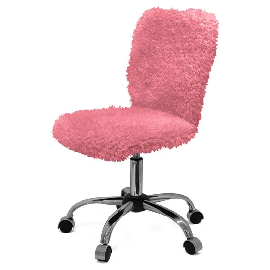 Wholesale ๐ Silver Orchid Kelly Faux Fur Task Chair Antique White โจ - Image 6