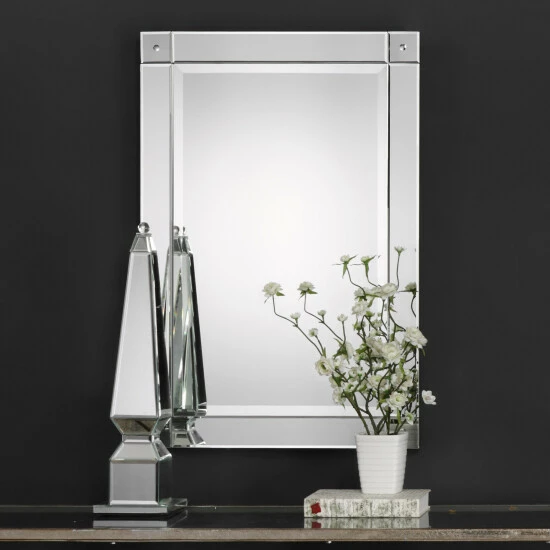 Best Sale ๐ Silver Orchid Bowers Rectangular Mirror โญ - Image 4