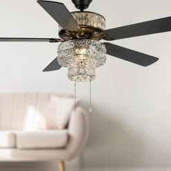 Hot Sale đ Silver Orchid March Silver Punched Metal And Clear Crystal Ceiling Fan - 52"L X 52"W X 21"H - 52"L X 52"W X 21"H đ 12 Hot Sale đ Silver Orchid March Silver Punched Metal And Clear Crystal Ceiling Fan - 52"L X 52"W X 21"H - 52"L X 52"W X 21"H đ -Silver Orchid Shop unnamed file 2432