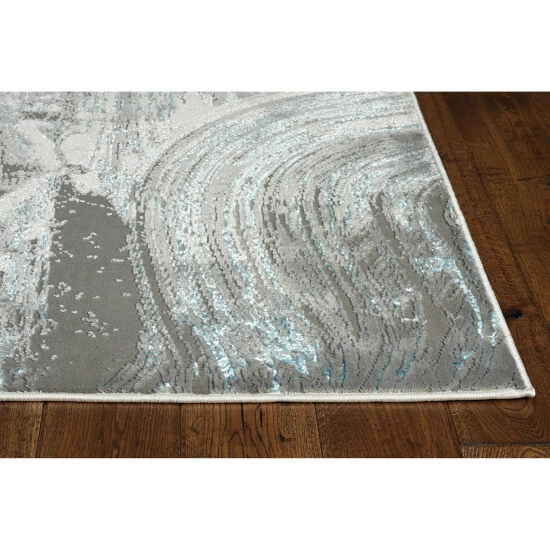 Top 10 💯 Silver Orchid Monel Ocean Blues Contemporary Rug 💯 - Image 2
