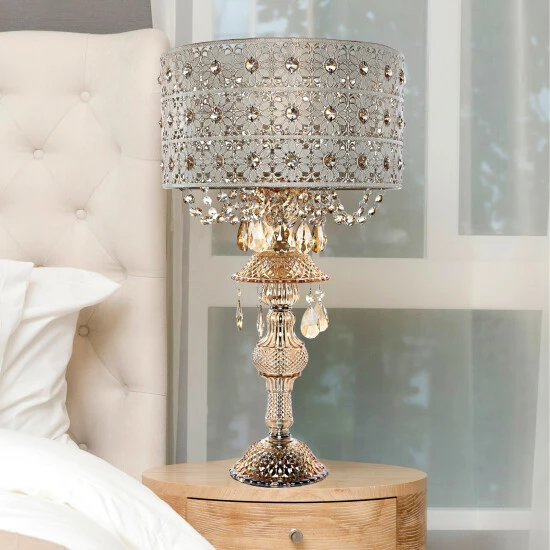 Buy đ Silver Orchid White Champagne Glass And Metal Table Lamp - 13.875"L X 13.875"W X 24"H đ 3 Buy đ Silver Orchid White Champagne Glass And Metal Table Lamp - 13.875"L X 13.875"W X 24"H đ