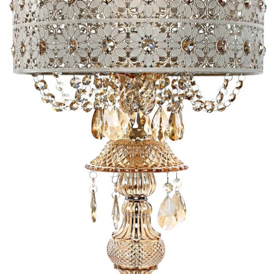Buy đ Silver Orchid White Champagne Glass And Metal Table Lamp - 13.875"L X 13.875"W X 24"H đ 5 Buy đ Silver Orchid White Champagne Glass And Metal Table Lamp - 13.875"L X 13.875"W X 24"H đ - Image 3