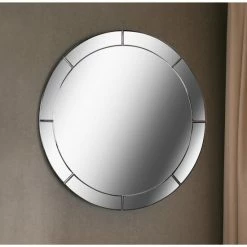 Promo ⌛ Silver Orchid Bell Spokan Wall Mirror - 32" Dia. 🎉