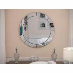 Promo ⌛ Silver Orchid Bell Spokan Wall Mirror - 32" Dia. 🎉 -Silver Orchid Shop unnamed file 2456