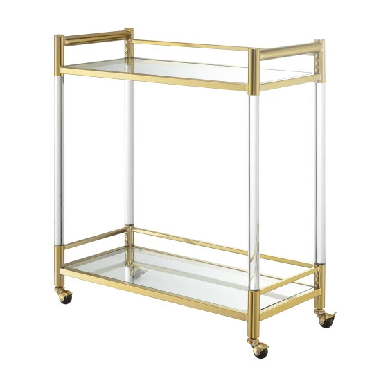 Promo 🥰 Silver Orchid 2 Tier Acrylic Glass Bar Cart ❤️ - Image 3