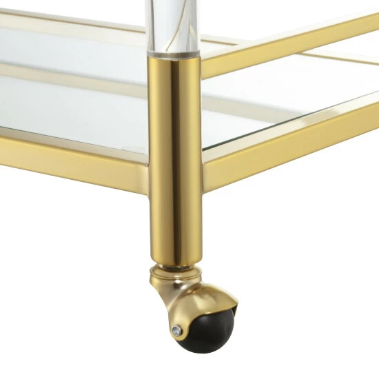 Promo 🥰 Silver Orchid 2 Tier Acrylic Glass Bar Cart ❤️ - Image 4