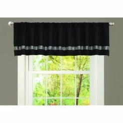 Buy 🔥 Silver Orchid Viby Faux Silk Night Sky Window Valance - 84x18 White & Silver 🎁