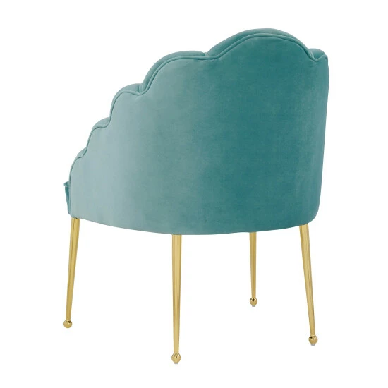 Brand new đ Silver Orchid Zelenka Sea Blue Velvet Chair ⨠- Image 4