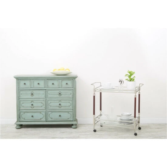 Buy ๐คฉ Silver Orchid Rita Serving Cart Brown ๐ - Image 5