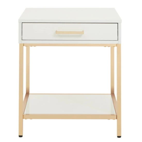 Flash Sale ๐ Silver Orchid Evans Glossy White End Table ๐งจ - Image 3
