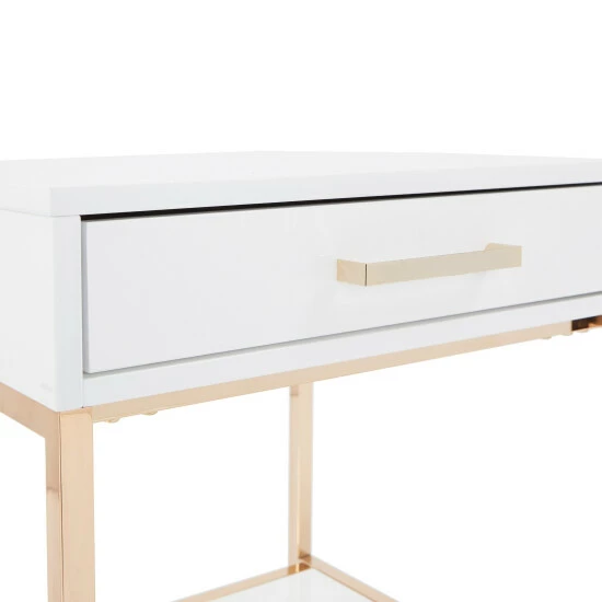 Flash Sale ๐ Silver Orchid Evans Glossy White End Table ๐งจ - Image 6