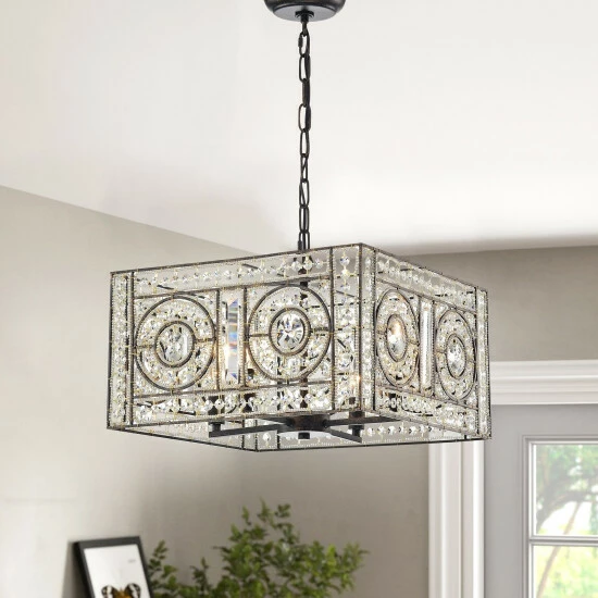 Flash Sale â Silver Orchid Lang 4-light Crystal Chandelier đ