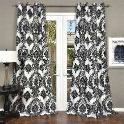 Top 10 🥰 Silver Orchid Lucille Venetian Grommet Top 84-inch Curtain Panel White/black 👍