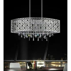 Coupon ⌛ Silver Orchid Bookasta 5-light Chrome Chandelier 😉