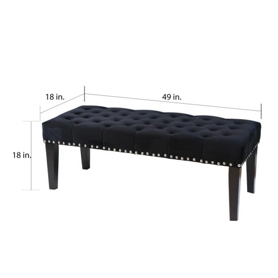 New âď¸ Silver Orchid Orla Velvet Bench Ink Navy đ - Image 3