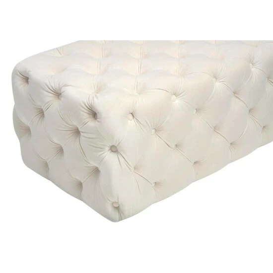 Cheapest ๐ฅฐ Silver Orchid Abbot Cream Velvet Ottoman ๐ - Image 5